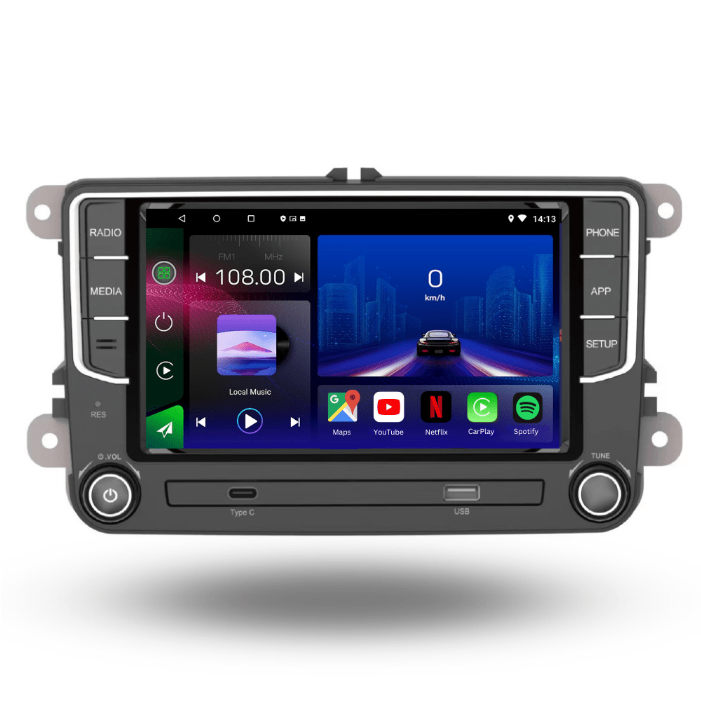 7-inch Android 15 car stereo for Volkswagen Seat and Skoda